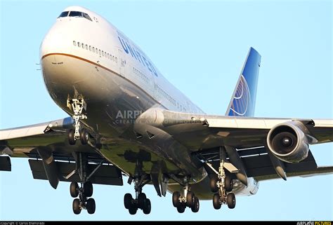 N117ua United Airlines Boeing 747 400 At London Heathrow Photo Id