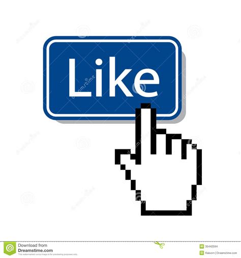 Like.mouse Cursor Pressing Like Button Editorial Stock Image ...