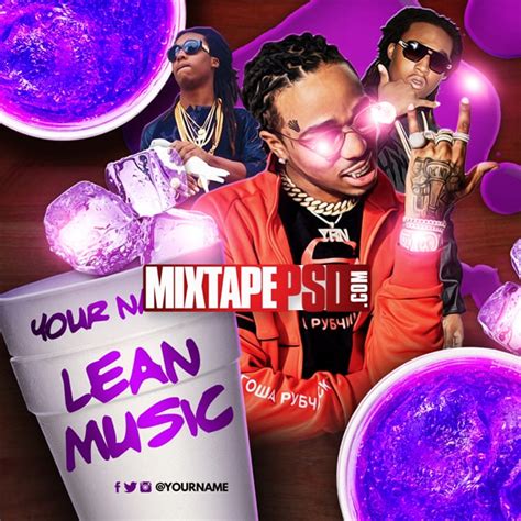 Mixtape Cover Template Lean Music Graphic Design Mixtapepsdscom