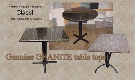 Since granite is a natural stone, each table top will have variations in the minerals on its surface, making each table unique. We can make you beautiful Granite tables that will last ...