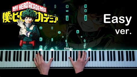 My Hero Academia Opening 1 Easy Ver The Day Piano Cover