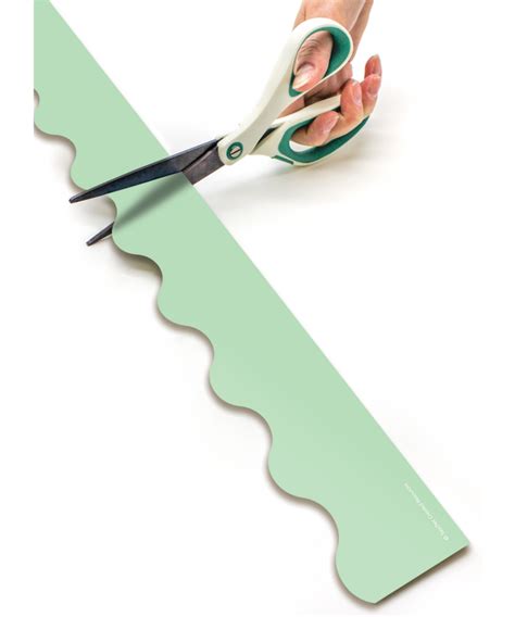 Mint Green Scalloped Rolled Border Trim Inspiring Young Minds To Learn