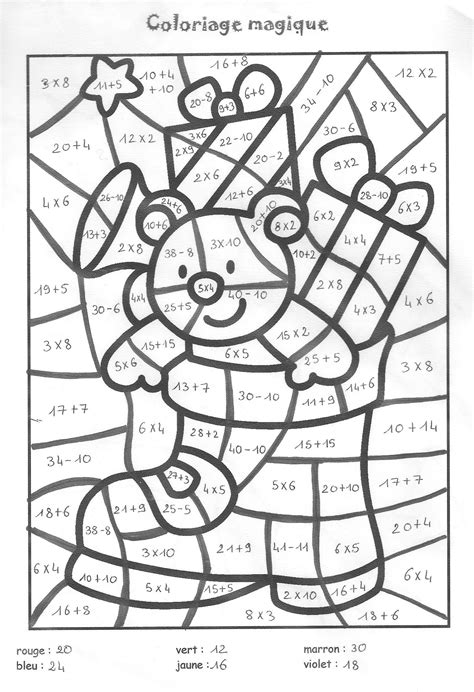 Ces dessins gratuits vous permettrons d'apprendre les tables, moitiers, doubles, jeux. 15 Prestigieux Coloriage Magique 6eme Image - COLORIAGE