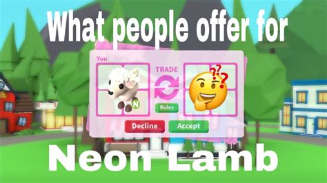 Seeing What People Offer For Neon Lamb In Adopt Me Youtube