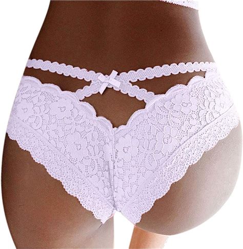 Rounyy Womens Underwear Lace Lingerie Thong Sexy Hipster Thong Panties