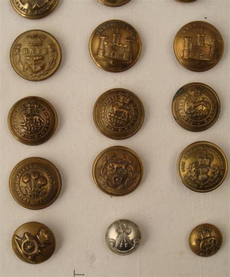 66 British Military Buttons Antique Collection England