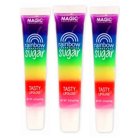 magic collection rainbow sugar lip gloss 3 pack
