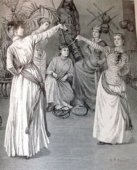 z- Victorian Woman in Fencing Class, 1889 -2b | Women's fencing
