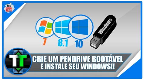 Como criar um Pendrive Bootável para instalar o Windows 7 8 1 e 10