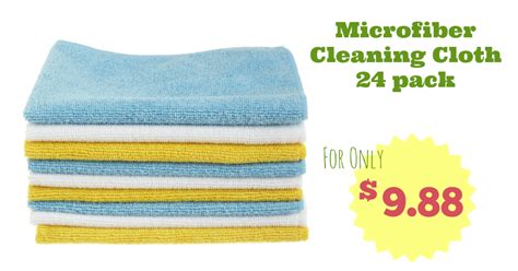 Amazonbasics Microfiber Cleaning Cloth 24 Pack Microfiber Cleaning
