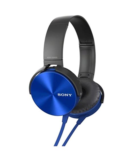 Sony Mdr Xb450lqin On Ear Extra Bassxb Headphones Blue Without