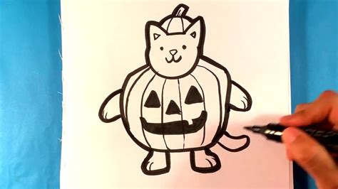 How To Draw Cat In Halloween Outfit Halloween Drawings Halloween