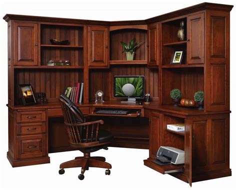 Whether it's a standing desk, laptop stand, or traditional corner desk, we have everything you need to feel comfortable and. Amish Office Pro Corner Work Station | Home office ...