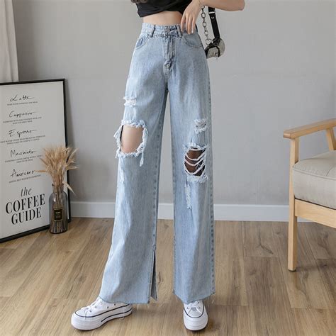 High Waisted Distressed Loose Ripped Jeans Rippedjeans® Official Site