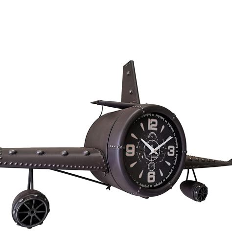 Retro Airplane Clock Metal Wall Clock Fighter Jet T Etsy
