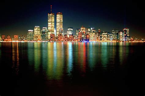 World Trade Center Twin Towers Lower Manhattan New York City Nighttime