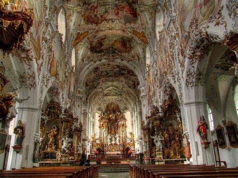 Rococo German church.... This reminds me of my teacher ...