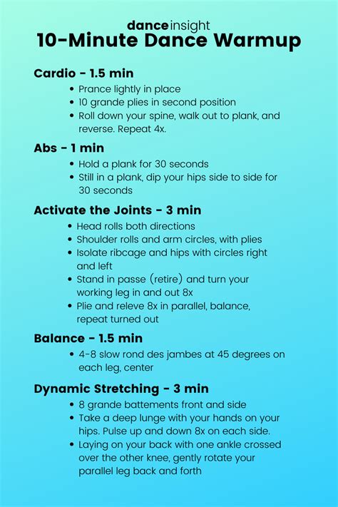 10 Minute Dance Warmup For Auditions Dance Insight