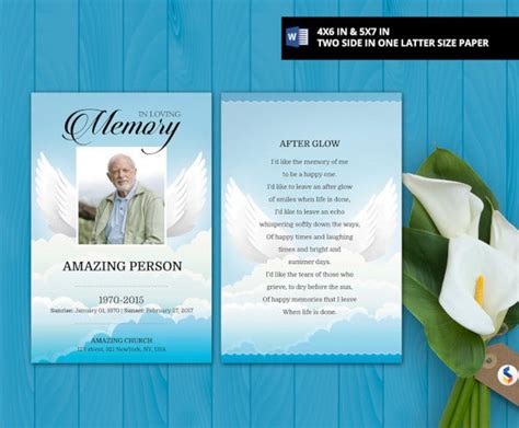 17 Funeral Prayer Card Templates In Psd Word