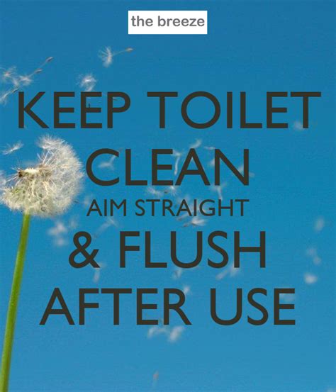 Keep Toilet Clean Aim Straight And Flush After Use Poster Sara Keep