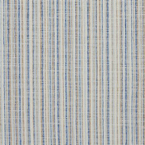 A182 Blue And Beige Thin Striped Upholstery Fabric