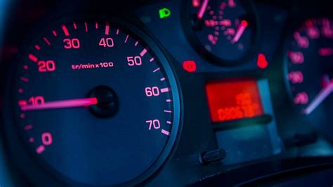 Car Rev Counter Close Up Pushing Throttle In Stock Footage Sbv