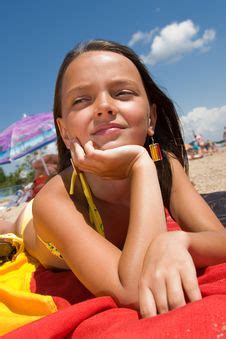 Babe Girl Sunbathing At The Beach Free Stock Images Photos StockFreeImages Com