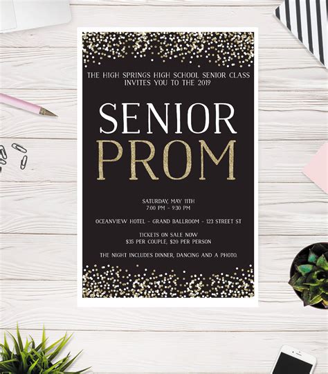 Prom Poster Template Free Printable Templates