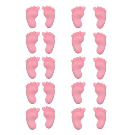Baby Feet Pink Set Of 10 Za
