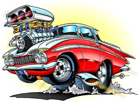 Hot Rod Cartoon Drawings 613 Best Hot Rod Art Images On Pinterest Cars Toons Pin Like
