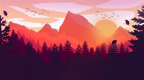 Sun Firewatch Mountains Sunset Hd Wallpaper