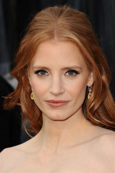 Loved Jessica Chastain S Hair Makeup Oscars2012 Redhead Makeup
