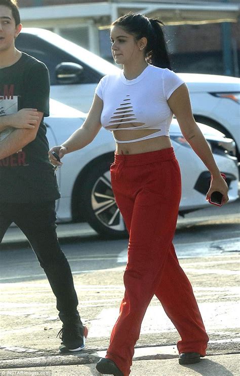 Ariel Winter Defiantly Steps Out In Slashed Crop Top Daily Mail Online