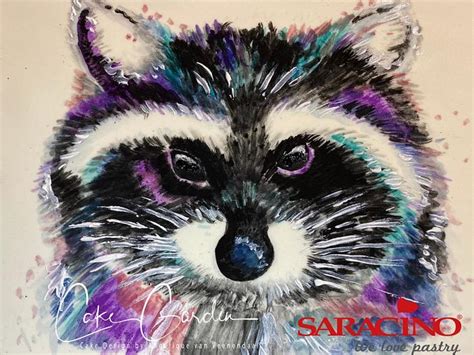 Painted Racoon Decorated Cake By Cake Garden Cakesdecor