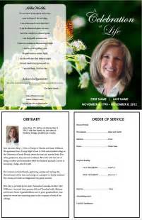 Dirty with a little craft happiness! Funeral Program Template with Butterfly . More Single Fold ...