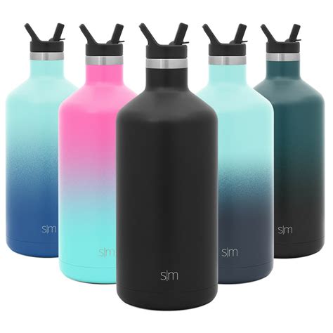 Simple Modern 64 Oz Ascent Water Bottle With Straw Lid Stainless