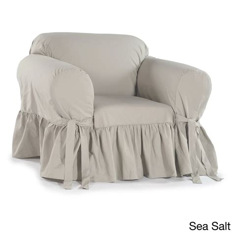 Classic Slipcovers Ruffled Cotton Arm Chair Slipcover