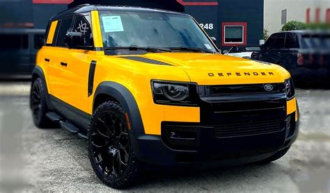 2021 Land Rover Defender Yellow And Black Specs