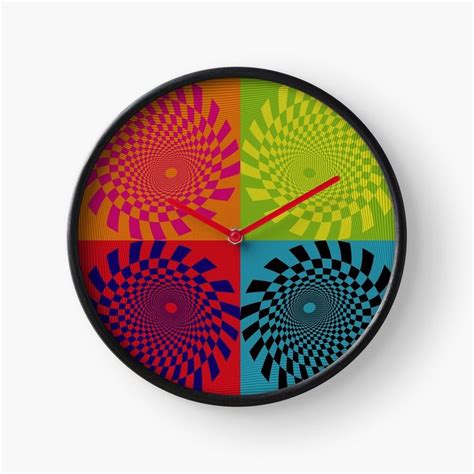 A Clock With Four Different Colors On It