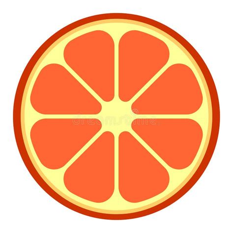 Grapefruit Slice Image Vector Illustration Stock Vector