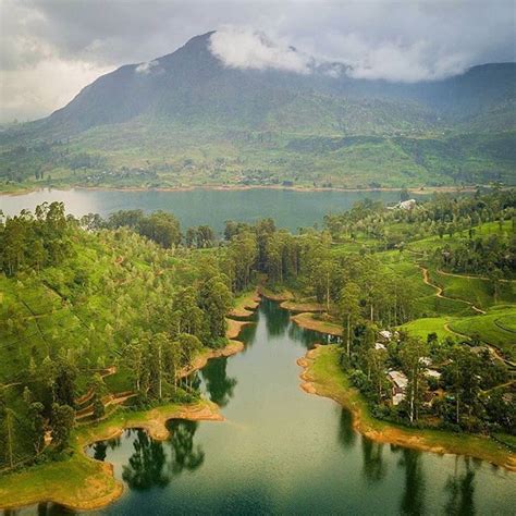 Beautiful Mountains And Lake View Of Sri Lanka