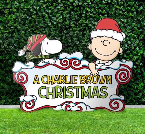 A Charlie Brown Christmas Yard Decoration Peanuts Yard Sign Etsy
