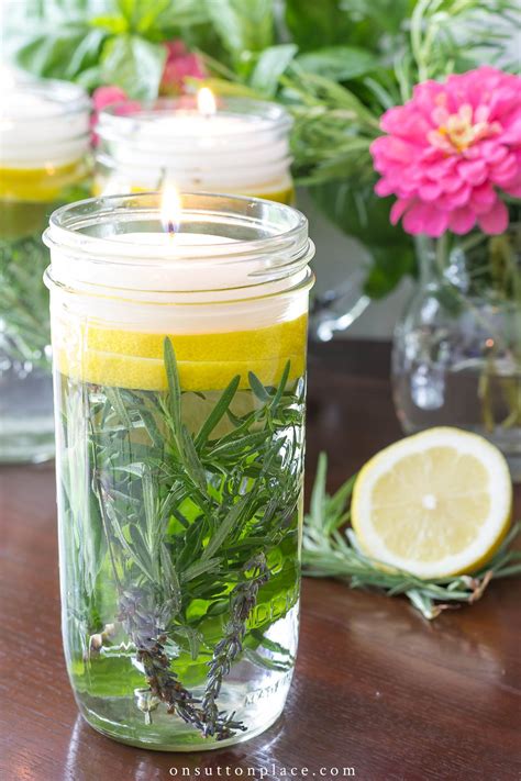 Diy Citronella Candles With Herbs On Sutton Place