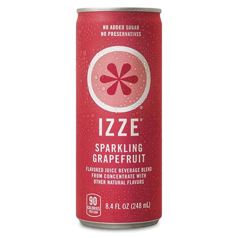 Izze Sparkling Juice Grapefruit 84 Oz Cans 24 Count