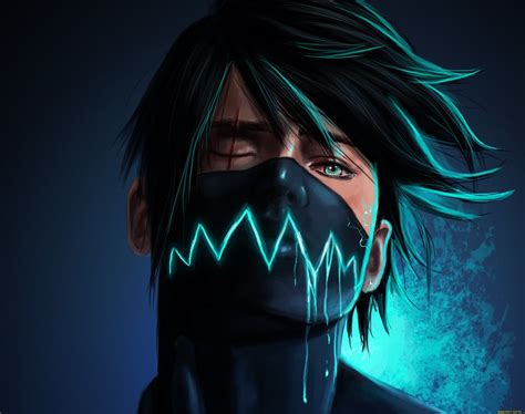 Cool Anime Boy Wallpaper With Mask Anime Boy Mask Wallpapers
