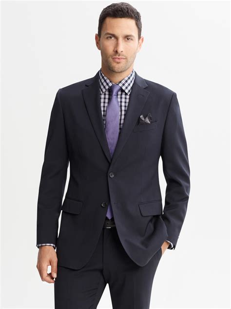 Browse our range of men's suit jackets and formalwear here and add a touch of class to your wardrobe. Banana Republic Tailored-fit Navy Italian Wool Suit Jacket ...