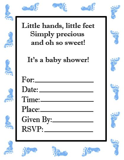 Free Printable Baby Invitations For Boy