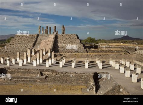 Overview Of The Ancient Toltec Capital City Of Tula Or Tollan In