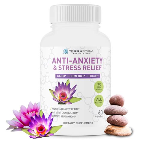 Premium Anxiety Relief Pills Natural Formula Supports A Calm Positive Mood Stress Support