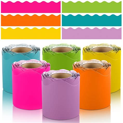 Buy 6 Rolls 198 Ft Bulletin Board Borders for Classroom, Bulletin Board